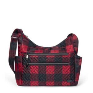 Lug Camper SE Women's Crossbody Bag, Buffalo Check Red, Perfect for Travel